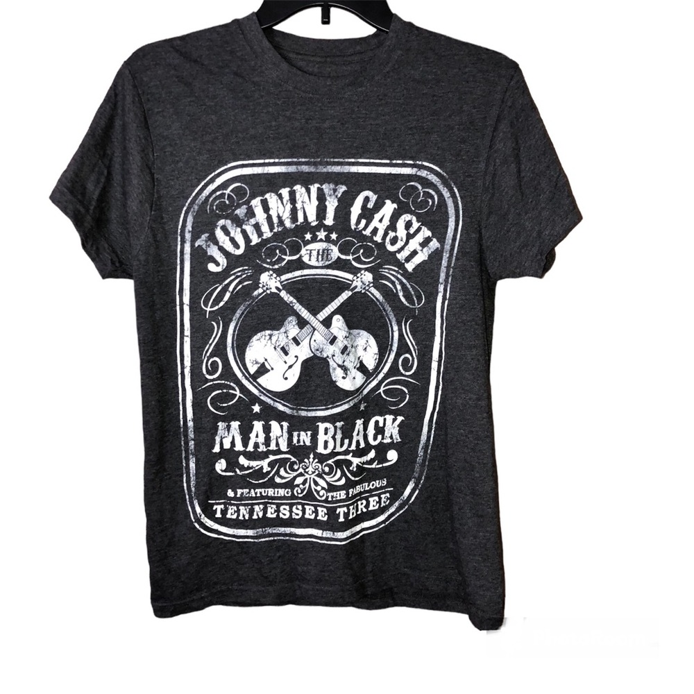 Cash Johnny Cash Man in Black Tennessee Three Shirt‎ Grey Small